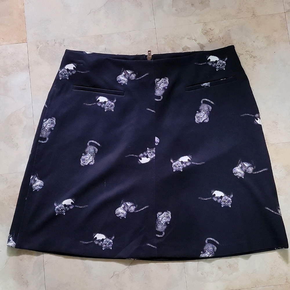 Alice Through the Looking Glass designer black Cheshire Cat skirt